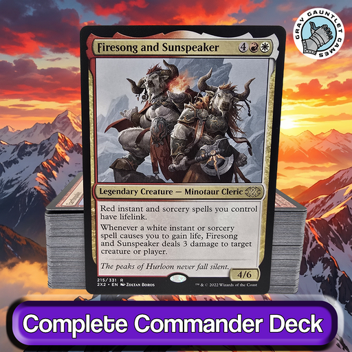 Firesong and Sunspeaker COMMANDER DECK Burn Lifegain Boros MTG Custom Gray Gauntlet Games Firesong and Sunspeaker COMMANDER DECK Burn Lifegain Boros MTG Custom Gray Gauntlet Games