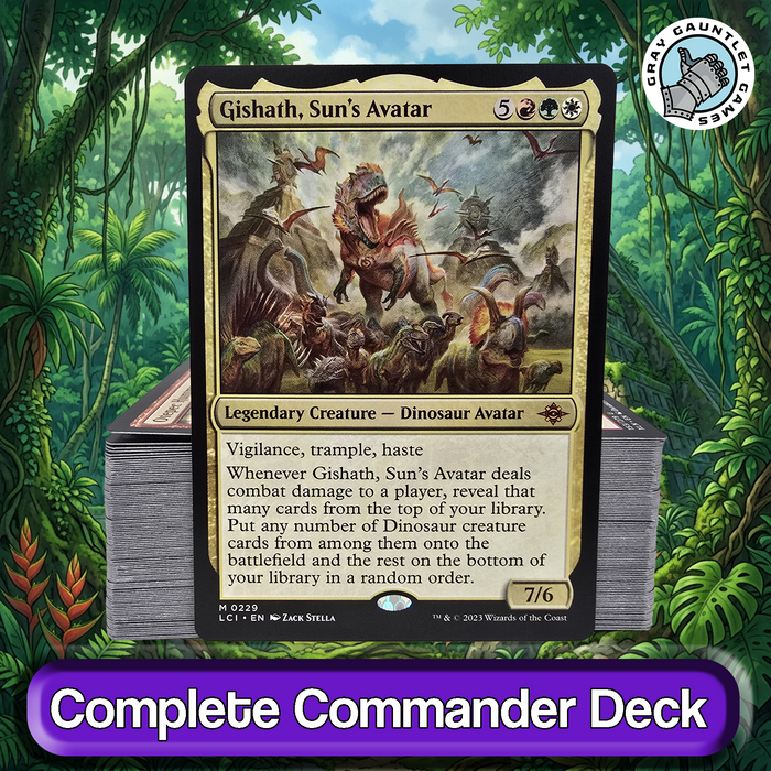 Gishath, Sun's Avatar COMMANDER DECK Dinosaur Ramp Stompy Naya MTG Custom EDH