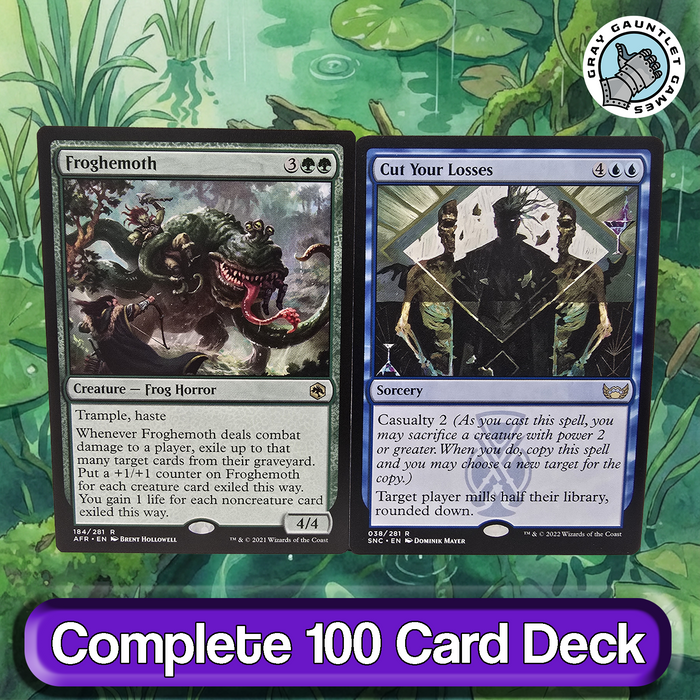 Grolnok, the Omnivore COMMANDER DECK Frog Tribal Self Mill Exile MTG Custom EDH