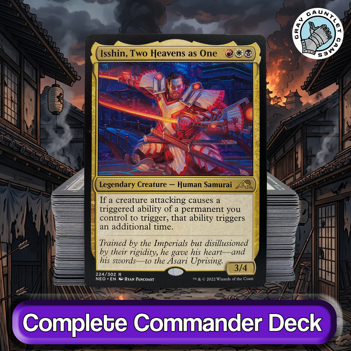 Isshin, Two Heavens as One COMMANDER DECK Attack Triggers MTG Custom Edh Magic