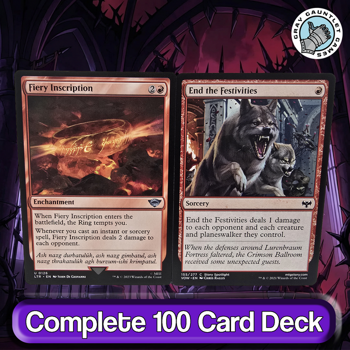 Judith, Carnage Connoisseur COMMANDER DECK Spellslinger MTG Custom EDH Magic
