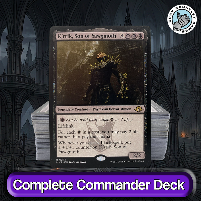K'rrik, Son of Yawgmoth COMMANDER DECK Black Life Drain MTG Custom Edh Magic
