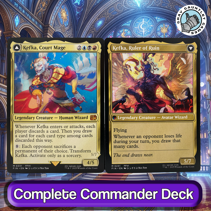 Kefka, Court Mage COMMANDER DECK Reanimator Final Fantasy MTG Custom Edh Magic