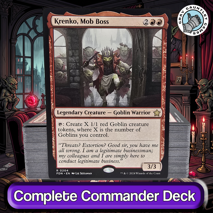 Krenko, Mob Boss COMMANDER DECK Goblin Tribal Tokens Aggro MTG Custom EDH Magic