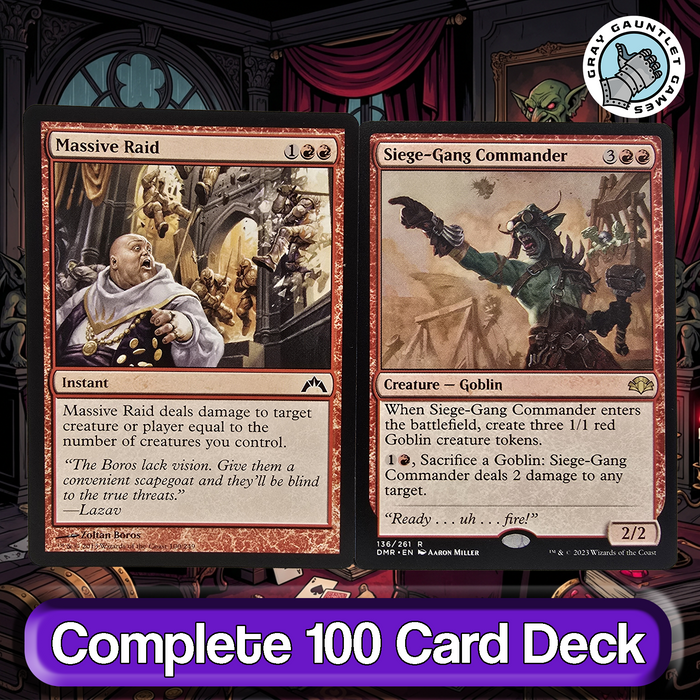 Krenko, Mob Boss COMMANDER DECK Goblin Tribal Tokens Aggro MTG Custom EDH Magic