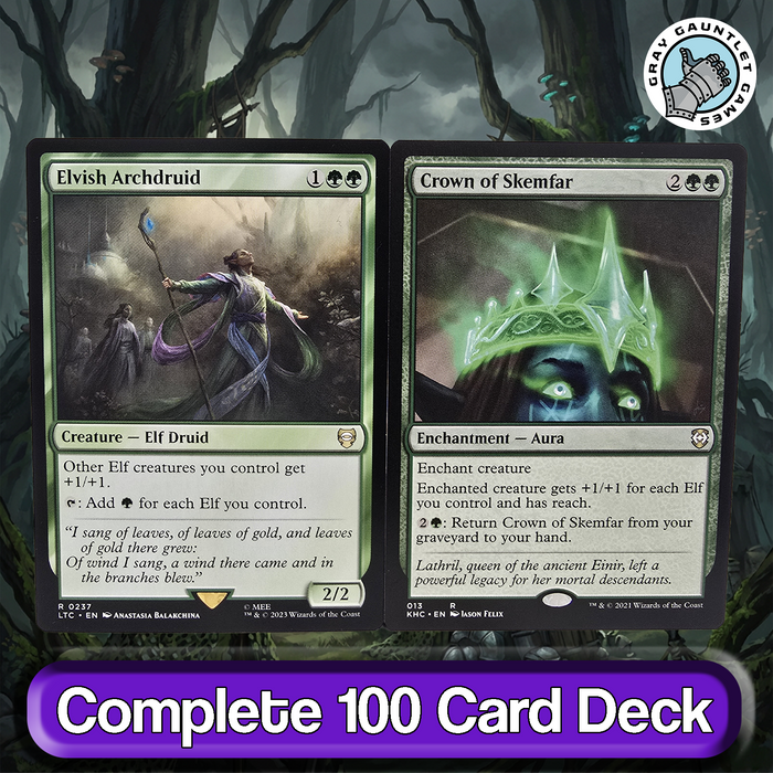 Lathril, Blade of the Elves COMMANDER DECK Elf Tribal Aggro MTG Custom EDH Magic