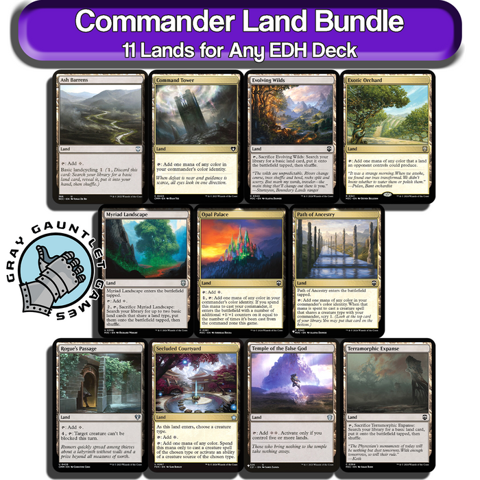 Commander Land Bundle Set EDH Deck Staples Lot MTG Mana Kit Magic The Gathering [Magic Starter Pack]