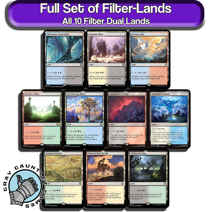 Filter Lands MTG Dual Lands Full Set All 10 Rare Untapped Magic Commander EDH NM [Magic Starter Pack]