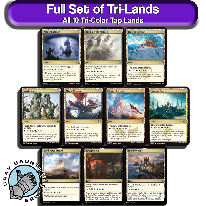 Tri Lands MTG Full Set All 10 Shards Wedges Magic Commander Staples EDH Mana Lot [Magic Starter Pack]