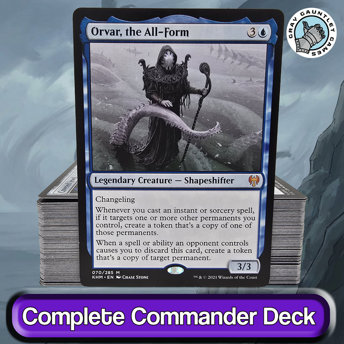 Orvar, the All-Form COMMANDER DECK Target Spells Token Copy MTG Custom Edh Magic