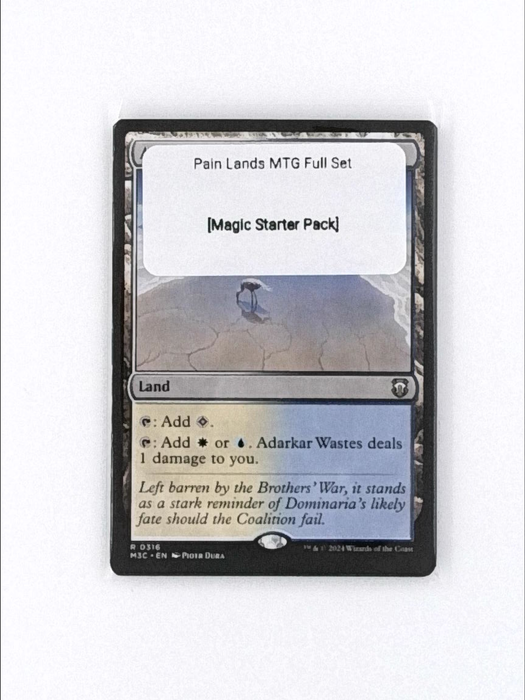 Pain Lands MTG Dual Lands Full Set All 10 Rare Untapped Magic Commander EDH Lot [Magic Starter Pack]