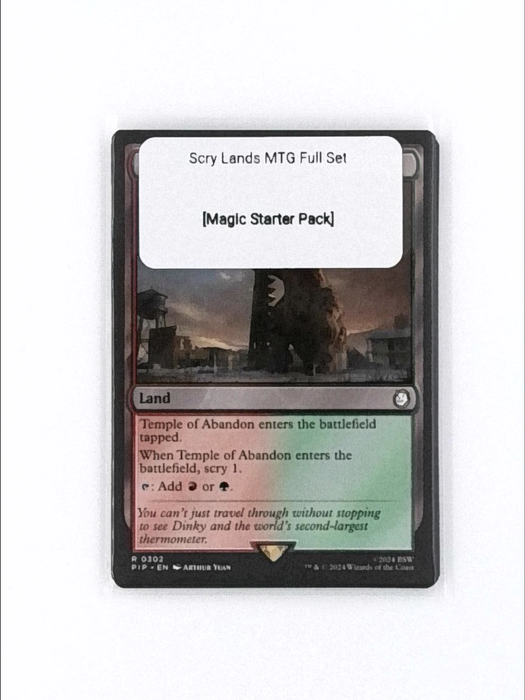 Scry Lands MTG Dual Lands Full Set All 10 Temples Magic Commander EDH Mana Lot [Magic Starter Pack]