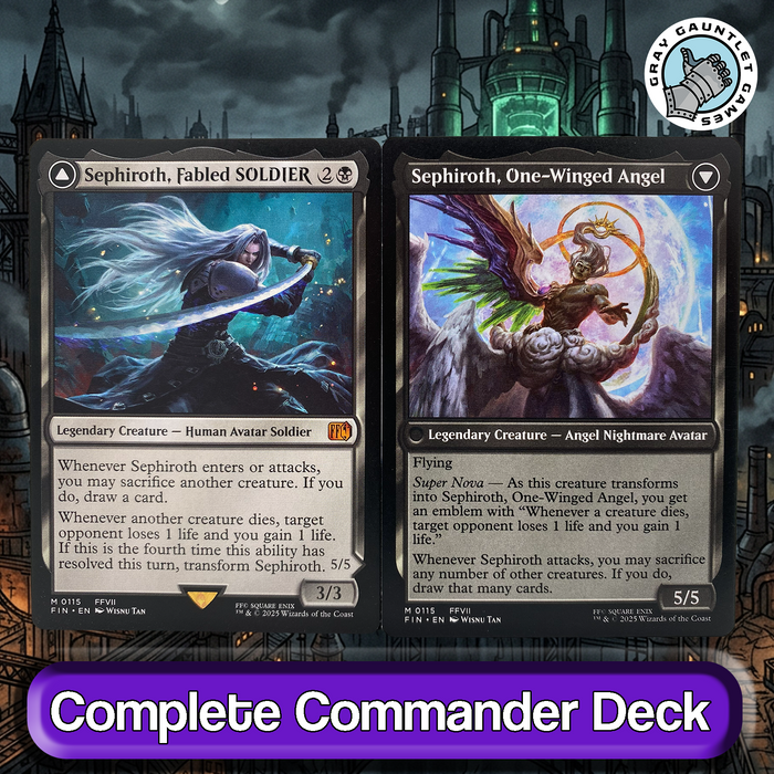 Sephiroth, Fabled SOLDIER COMMANDER DECK Aristocrats Black Mtg Custom Edh Magic