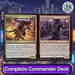Two trading cards, 'Mayhem Devil' and 'Captivating Crew', with a cityscape background.