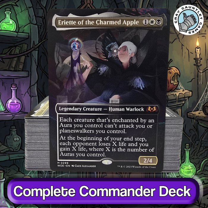 Eriette of the Charmed Apple COMMANDER DECK Auras Lifedrain MTG Custom Edh Magic