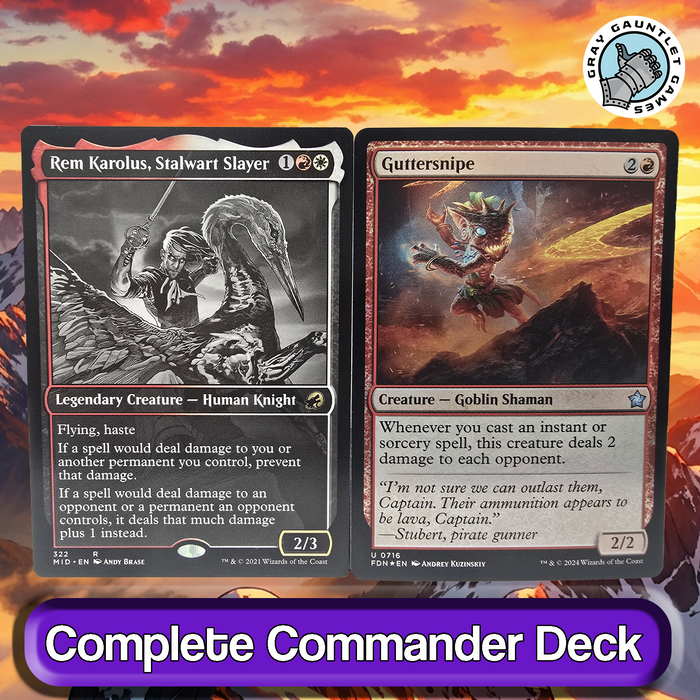 Firesong and Sunspeaker COMMANDER DECK Lifegain Burn Boros MTG Custom Edh Magic