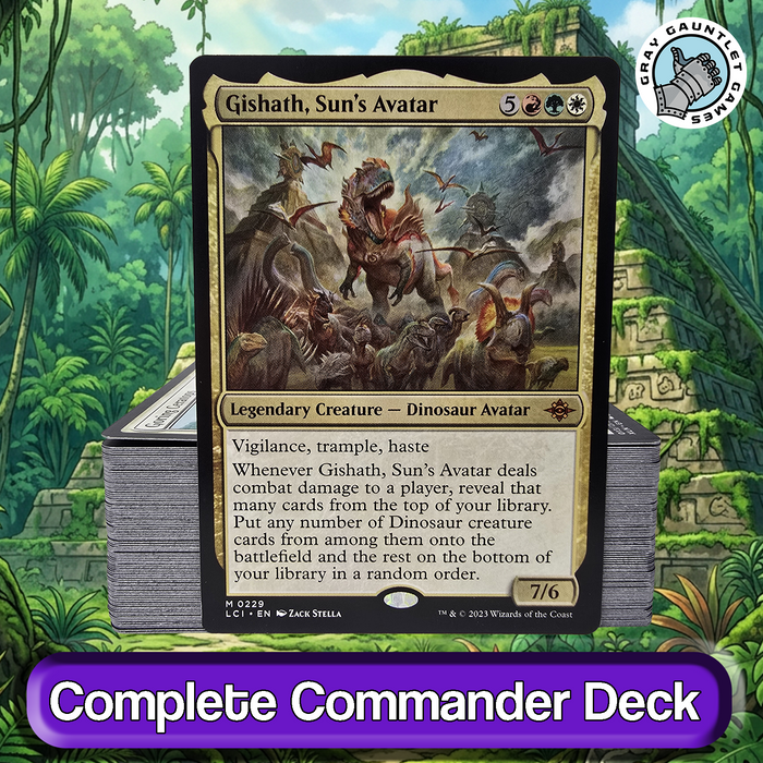 Gishath, Sun's Avatar COMMANDER DECK Dinosaur Tribal Stompy MTG Custom Edh Magic