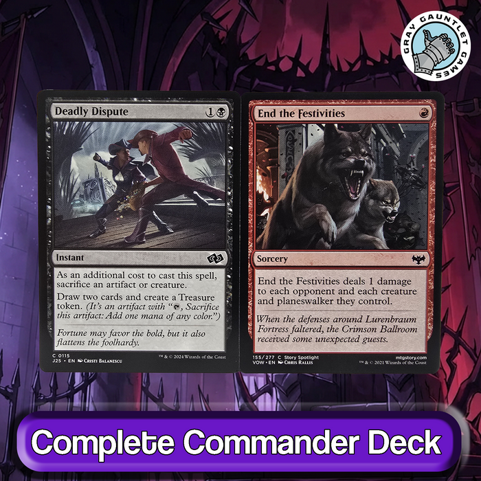 Judith, Carnage Connoisseur COMMANDER DECK Spellslinger MTG Custom Edh Magic