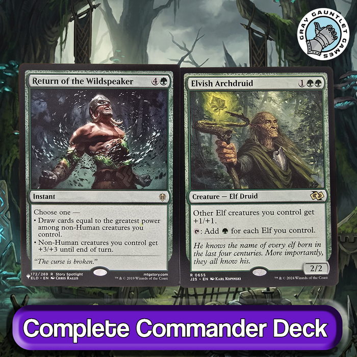 Lathril, Blade of the Elves COMMANDER DECK Elf Tribal Aggro MTG Custom Edh Magic