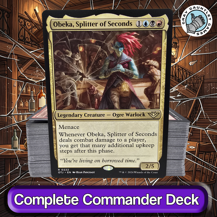 Obeka, Splitter of Seconds COMMANDER DECK Upkeep Triggers MTG Custom Edh Magic