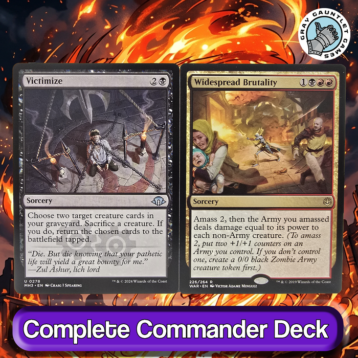 Sauron, the Dark Lord COMMANDER DECK Amass Orcs Tokens MTG Custom Edh Magic