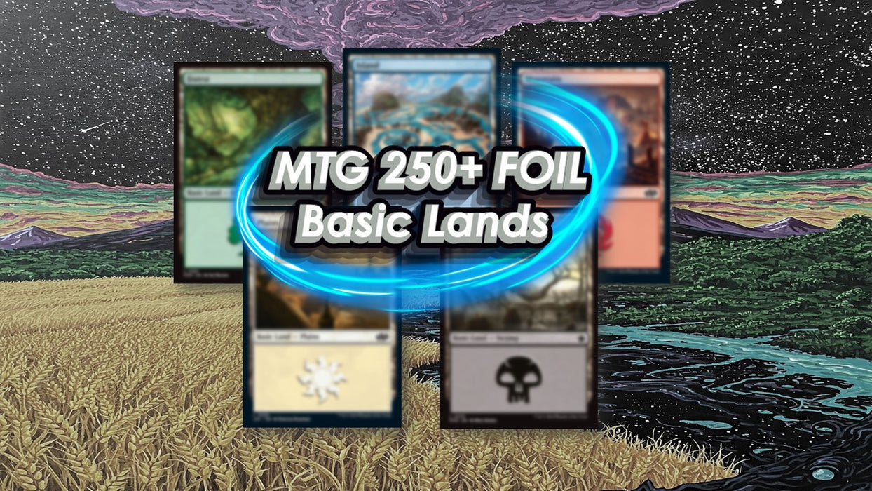 MTG 250 FOIL Basic Lands - 50 in Each Color! - Magic Bundle Pack