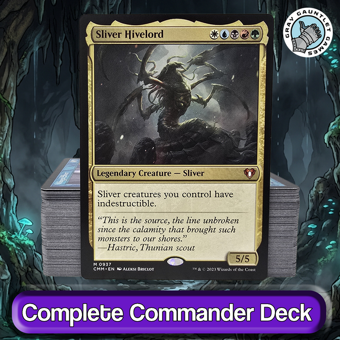 Sliver Hivelord COMMANDER DECK Indestructible Sliver Tribal MTG Custom Edh Magic