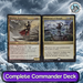 Two trading cards on a snowy mountain background.