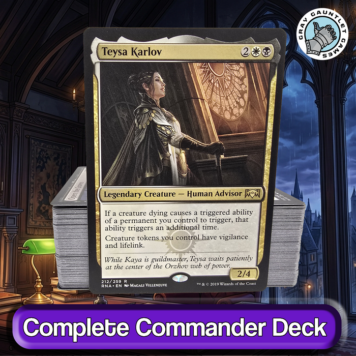 Teysa Karlov COMMANDER DECK Aristocrats Tokens Reanimator Orzhov MTG Custom EDH
