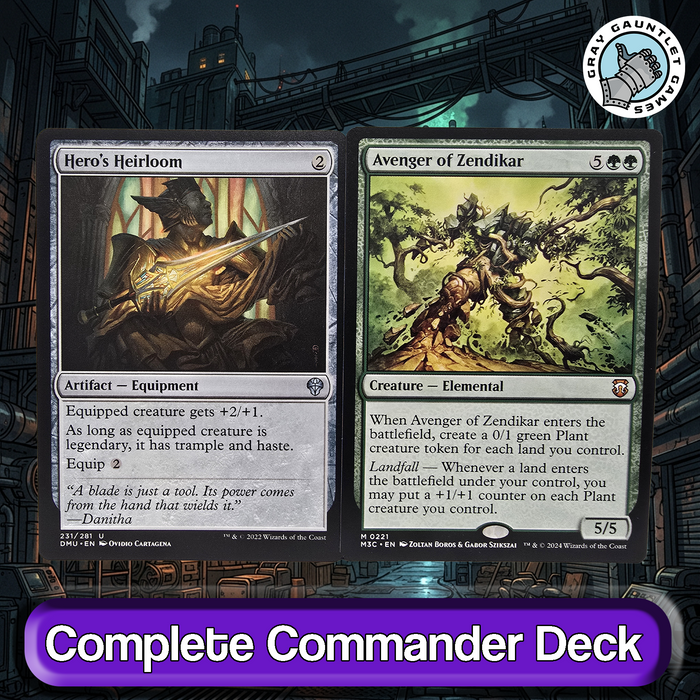 Tifa Lockhart COMMANDER DECK Landfall Voltron Ramp Counters Green MTG Custom EDH