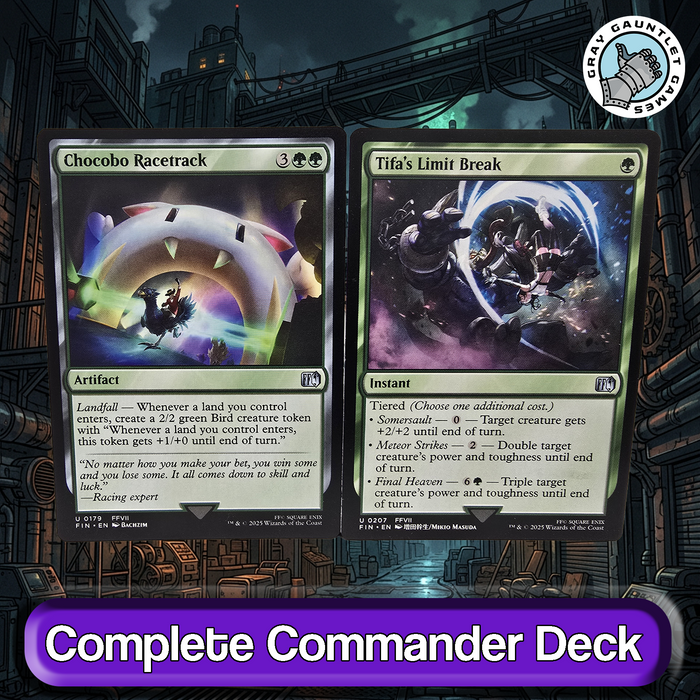 Tifa Lockhart COMMANDER DECK Landfall Voltron Ramp Counters Green MTG Custom EDH