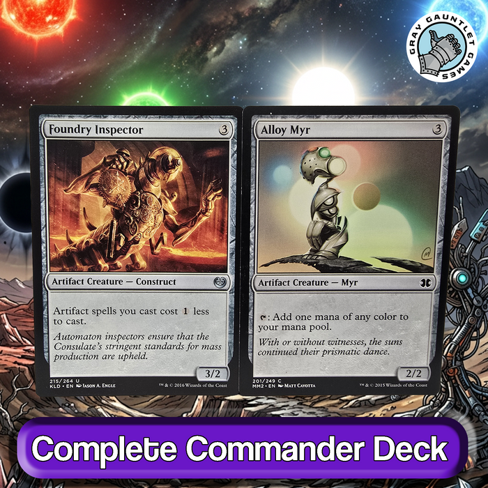Urtet, Remnant of Memnarch COMMANDER DECK 5-Color Myr Artifacts MTG Custom EDH