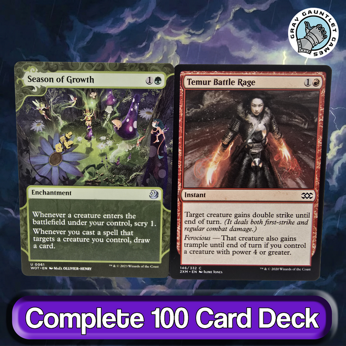 Xyris, the Writhing Storm COMMANDER DECK Snake Tokens Temur MTG Custom EDH Magic