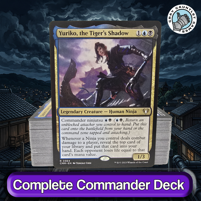 Yuriko, the Tiger's Shadow COMMANDER DECK Ninja Typal Drain MTG Custom Edh Magic