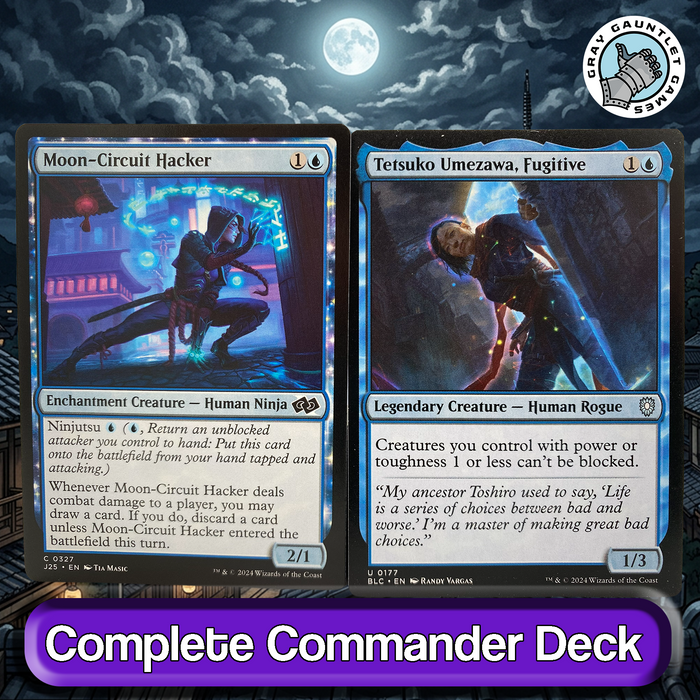 Yuriko, the Tiger's Shadow COMMANDER DECK Ninja Typal Drain MTG Custom Edh Magic