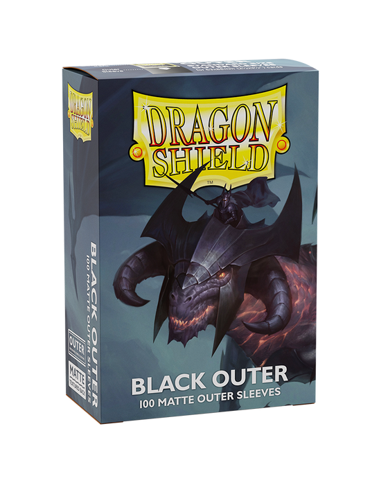Dragon Shield: 100ct Outer Sleeves - Matte Black (Standard)