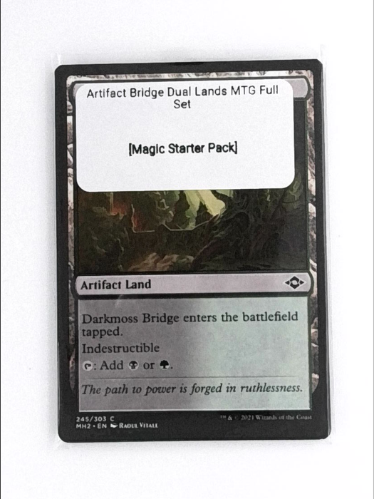 Artifact Bridge Dual Lands MTG Full Set All 10 Magic Commander EDH Mana Lot Kit [Magic Starter Pack]
