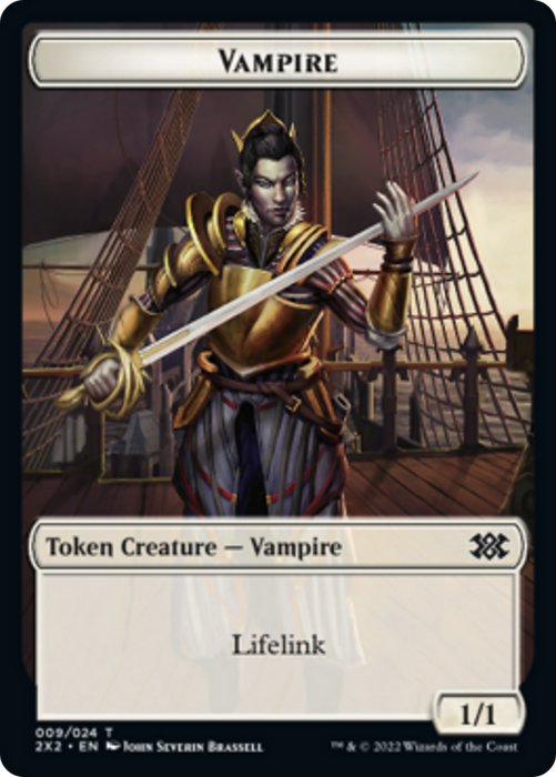 Saproling // Vampire Double-Sided Token [Double Masters 2022 Tokens]