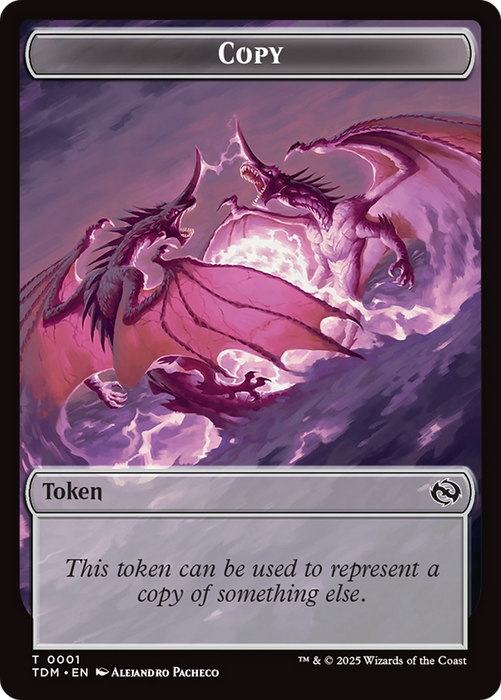 Karox Bladewing // Copy Double-Sided Token [Tarkir: Dragonstorm Commander Tokens]