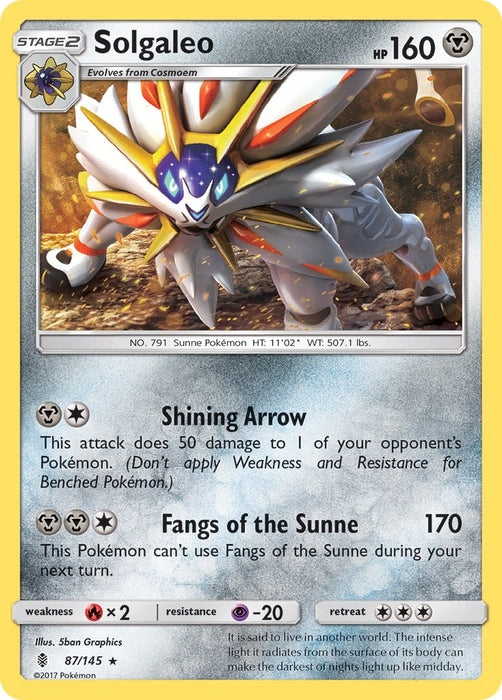 Solgaleo (87/145) (Theme Deck Exclusive) [Sun & Moon: Guardians Rising]