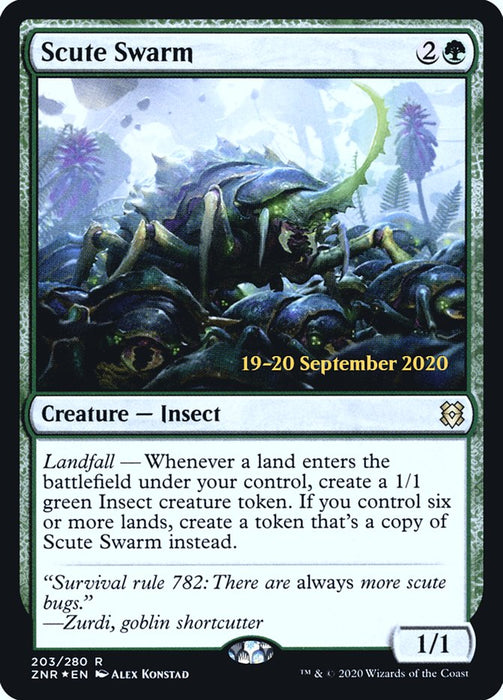 Scute Swarm [Zendikar Rising Prerelease Promos]