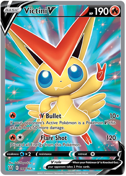 Victini V (144/163) [Sword & Shield: Battle Styles]