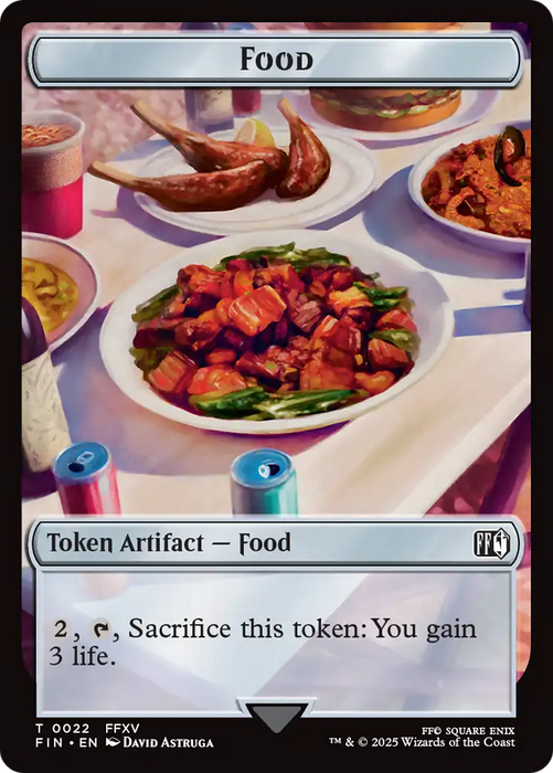 Hero (0002) // Food Double-Sided Token [FINAL FANTASY Tokens]