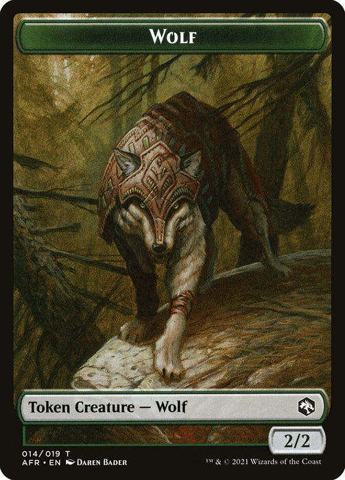 Wolf // Zombie Double-Sided Token [Dungeons & Dragons: Adventures in the Forgotten Realms Tokens]