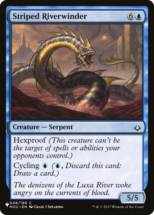 Striped Riverwinder [The List]