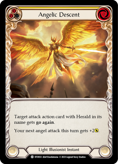 Angelic Descent (Yellow) [DTD033] (Dusk Till Dawn)  Rainbow Foil
