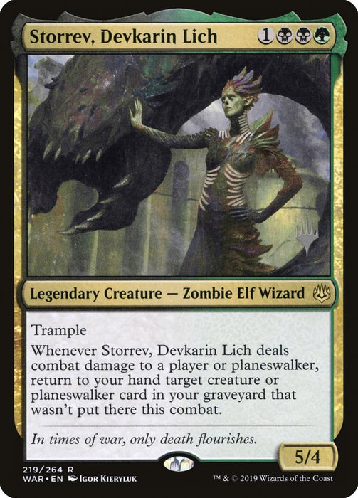 Storrev, Devkarin Lich (Promo Pack) [War of the Spark Promos]