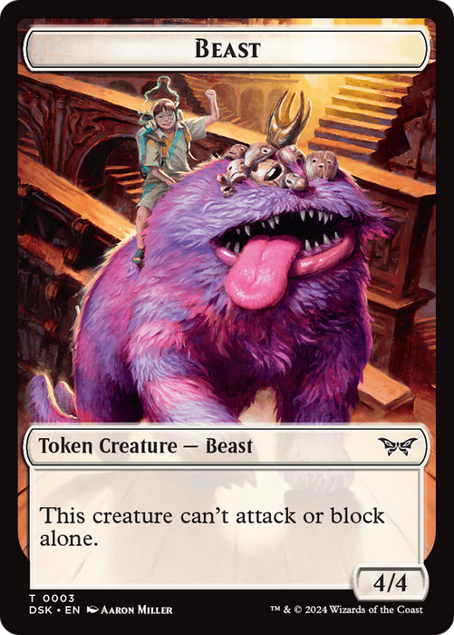 Beast Token [Duskmourn: House of Horror Tokens]