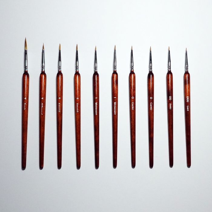 Wolf Bristle Brush Set