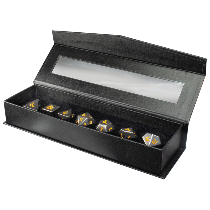Ultra PRO: Heavy Metal Dice - Spelljammer Realmspace (7-Dice Set/Gray & Yellow)
